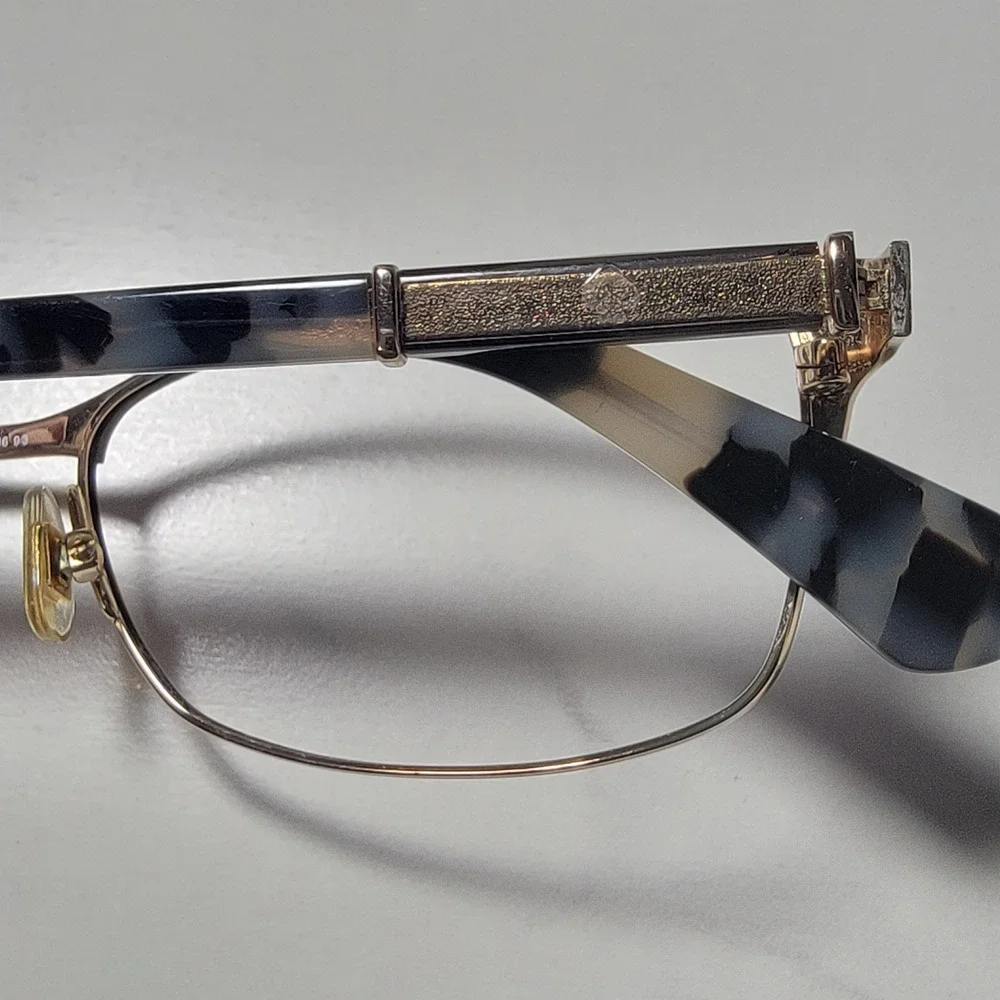 Kate Spade Laurianne WR7 Black Gold Tortoise Eyeglass Frames 52-16-140